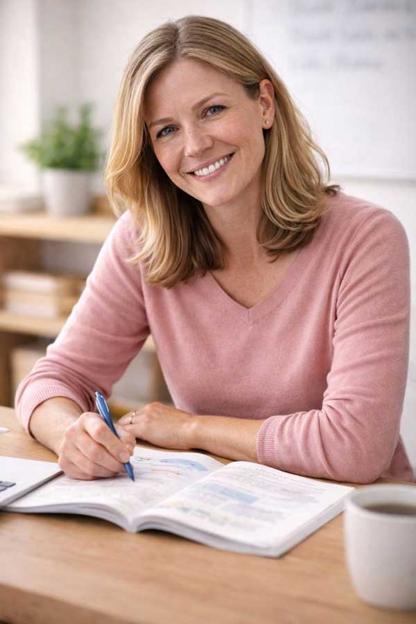 Laura che frequenta il corso di inglese da zero