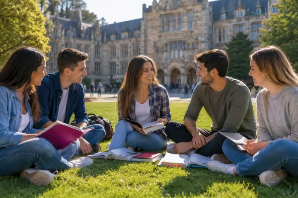 Gruppo di ragazzi durante corsi di inglese estivi all’estero