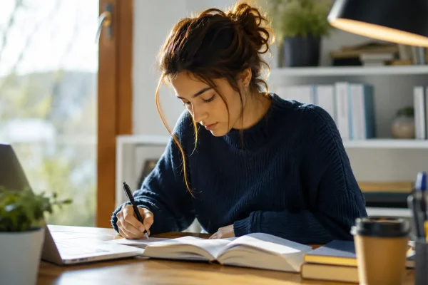 Studentessa durante la Preparazione esami Cambridge