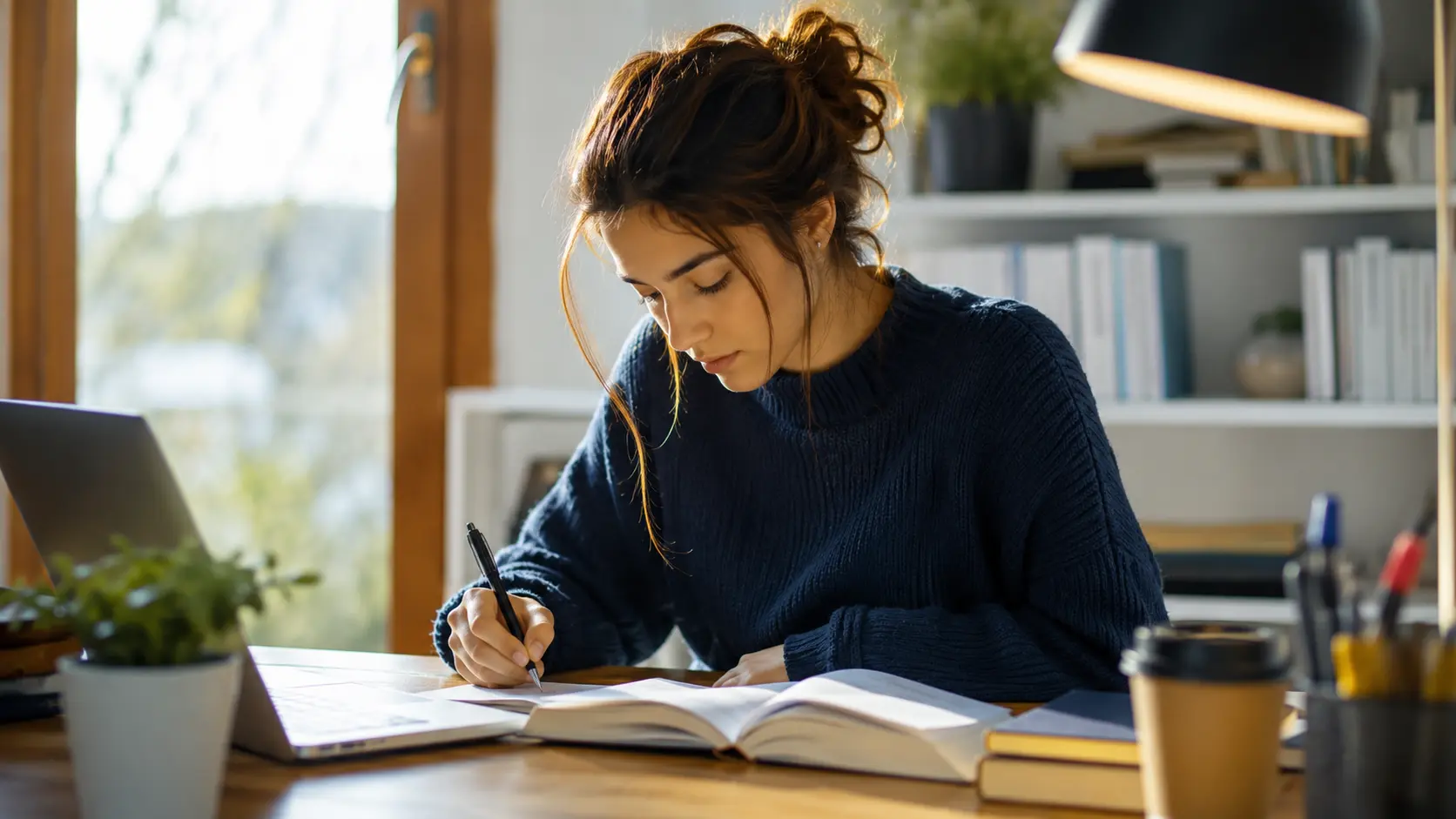 Studentessa durante la Preparazione esami Cambridge