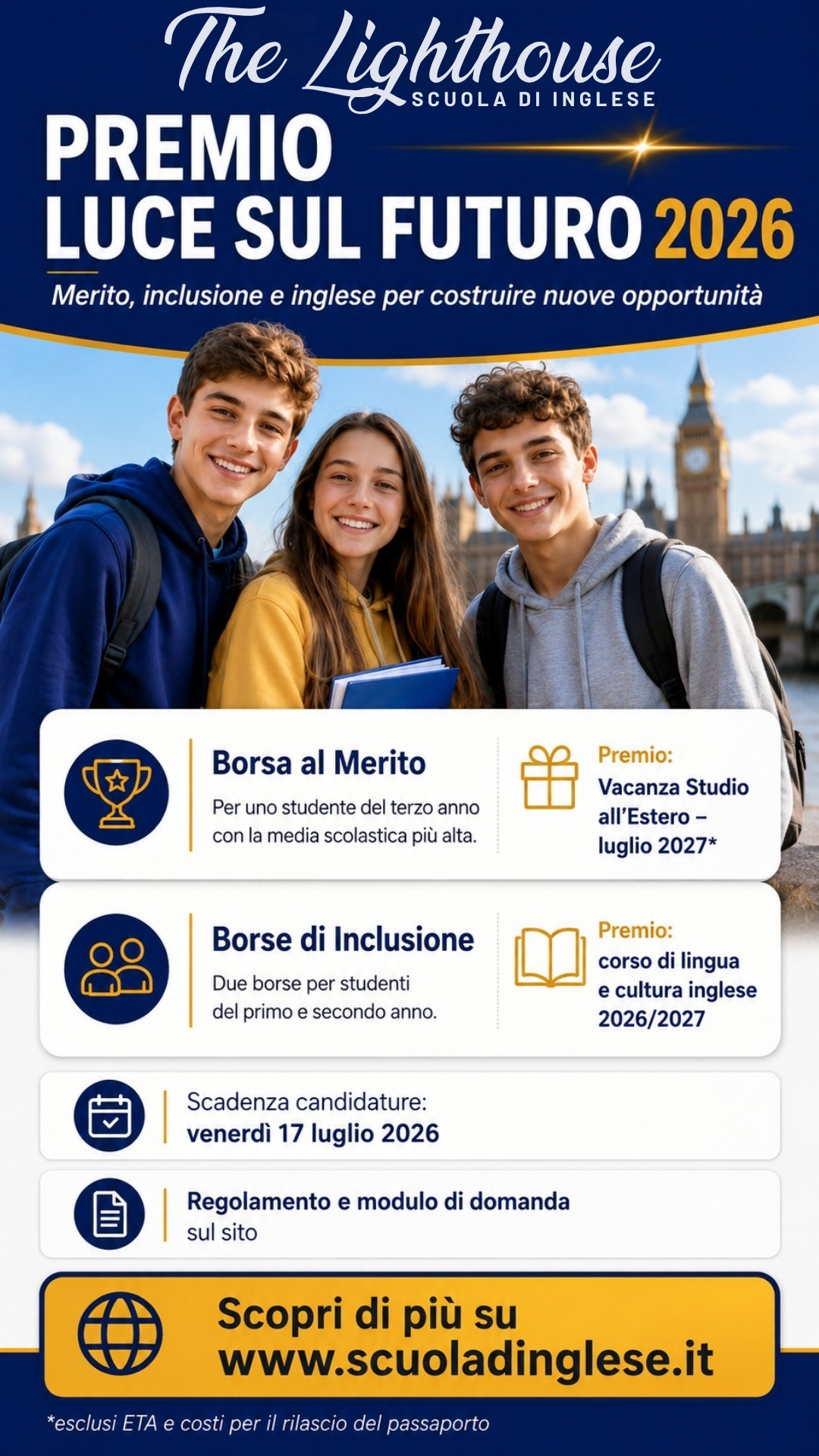 Banner progetto luce sul futuro 2026